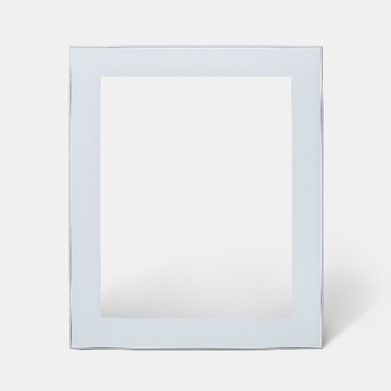 Front usa GOODHOME Winterana, sticla si MDF, 59.7 x 71.5 x 2 cm, alb