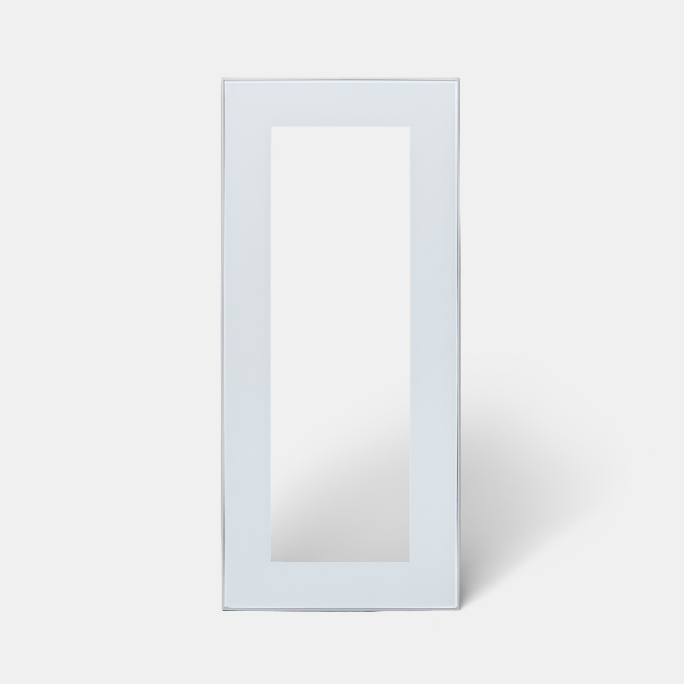 Usa dulap GOODHOME Winterena, MDF, sticla, 80 cm, alb