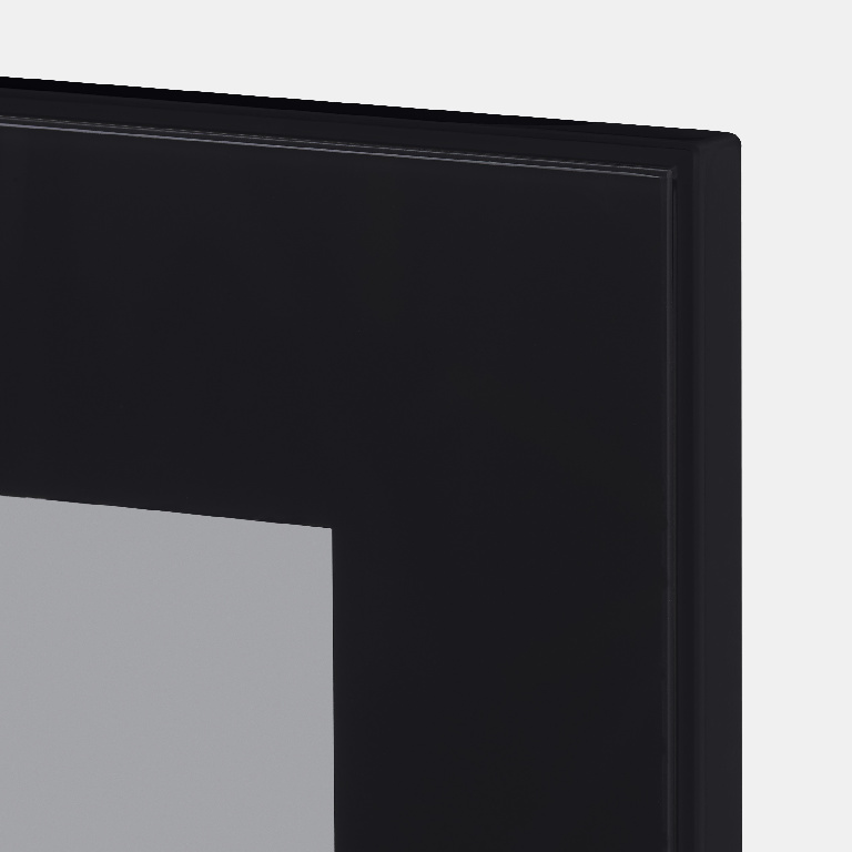 Usa dulap cu geam GOODHOME Winterana, MDF, sticla, 50 x 35.6 x 2 cm, negru