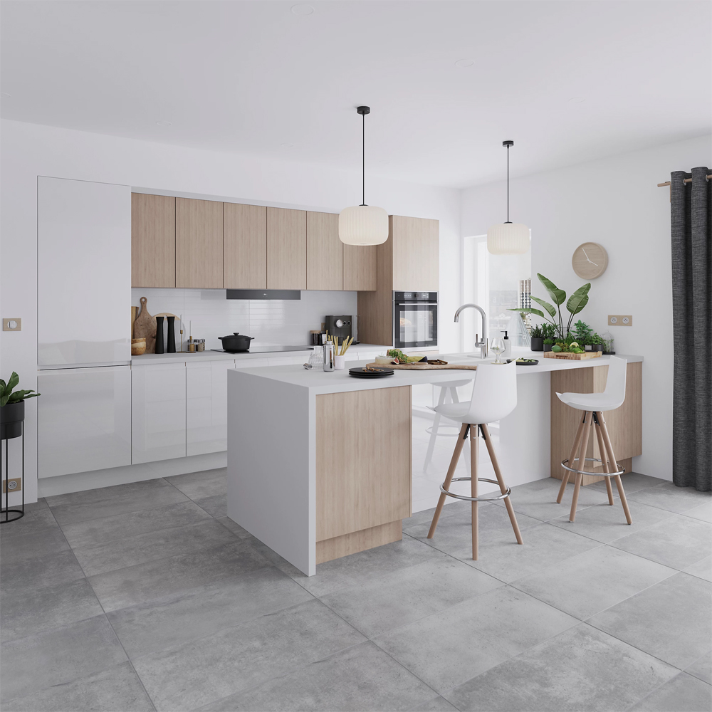 Front usa cu 3 setare GOODHOME Chia, 79.7 x 71.5 cm, PAL, maro