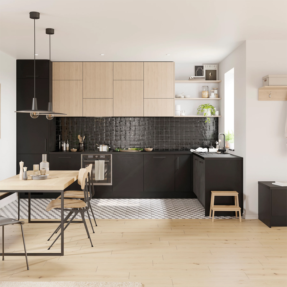 Front usa cu 3 setare GOODHOME Chia, 79.7 x 71.5 cm, PAL, maro
