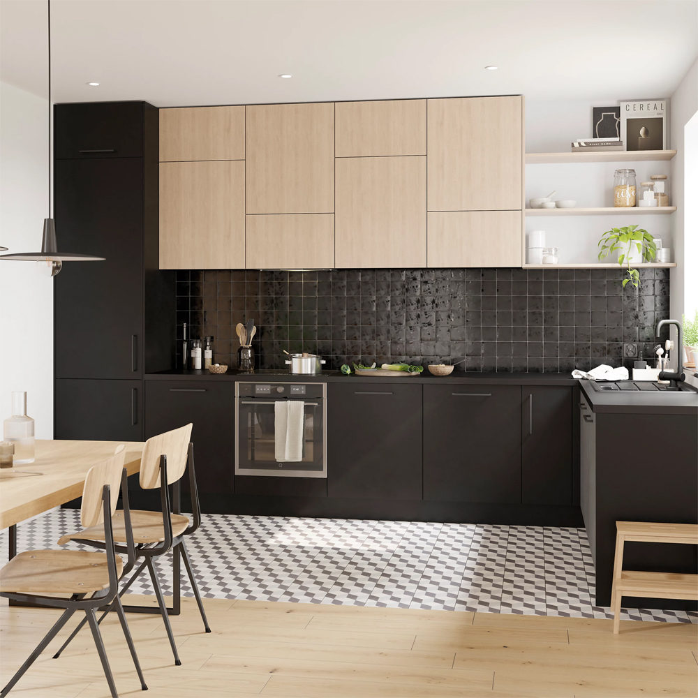 Front usa cu 3 setare GOODHOME Chia, 79.7 x 71.5 cm, PAL, maro