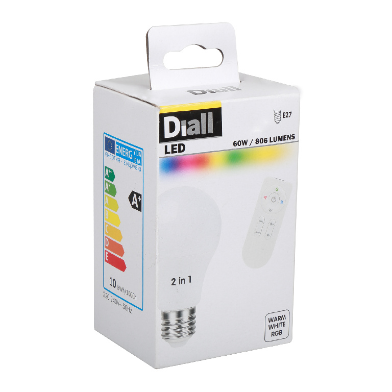Bec LED DIALL, E27, 9W, 806lm, 2700K
