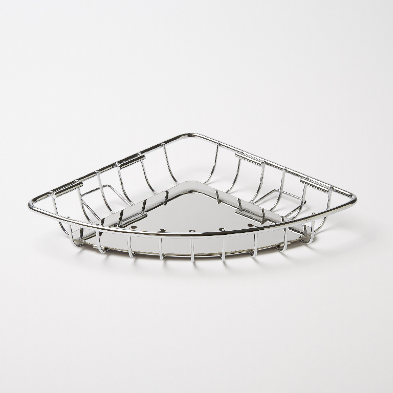 Raft de colt GoodHome Koros, 20 x 20 x 3.5 cm, otel, argintiu