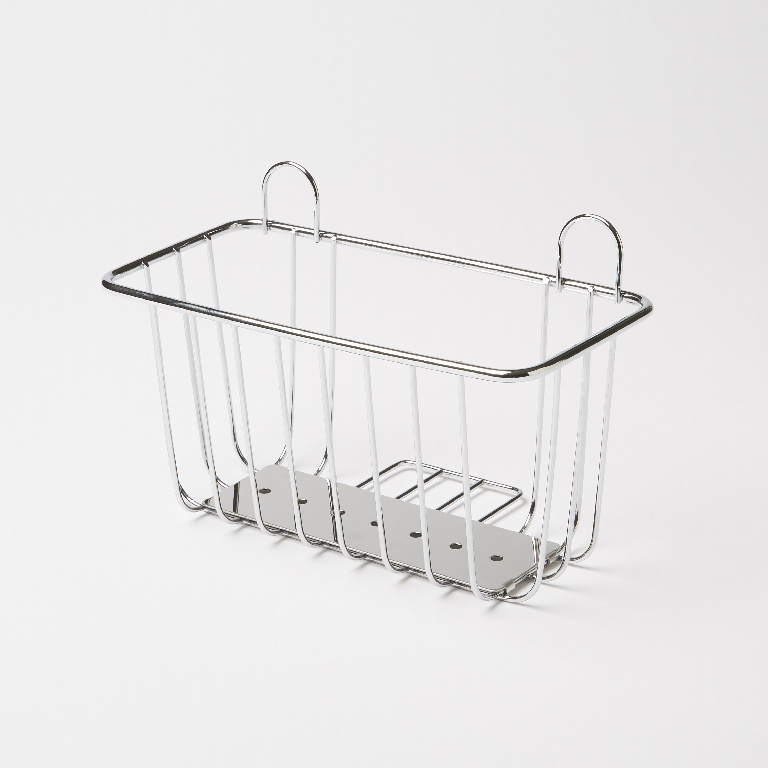 Etajera baie GoodHome Koros L, 21.5 x 11.5 x 14 cm, otel, argintiu