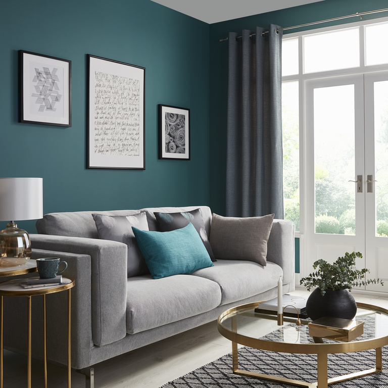 Draperie Digga, albastru, 140 x 260 cm  GoodHome