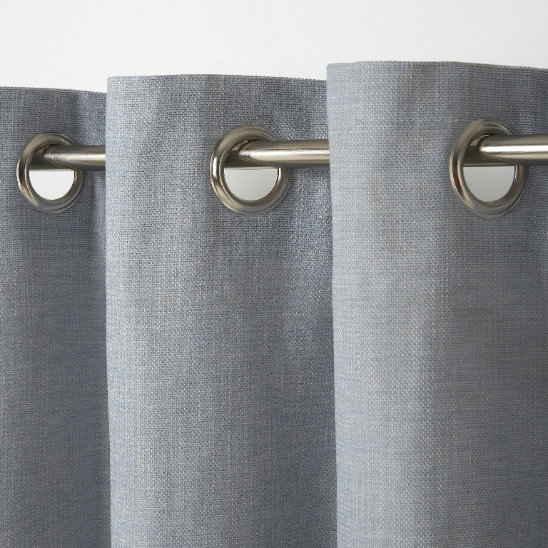 Draperie GOODHOME Tiga, poliester, 140 x 260 cm, gri-albastru