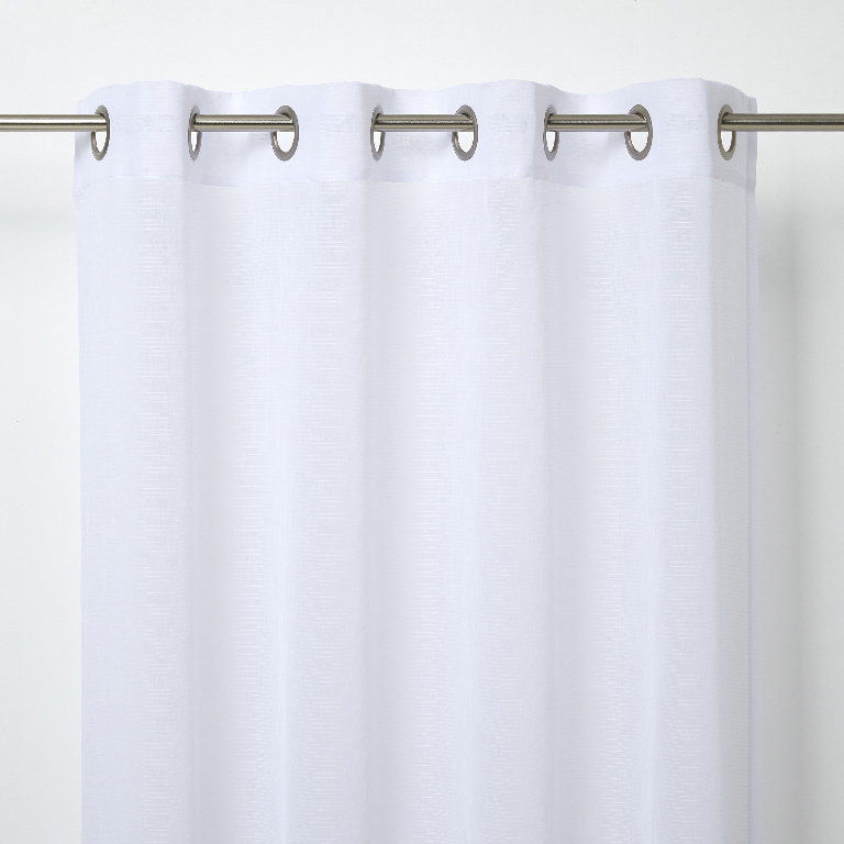 Perdea voal GOODHOME Huka, poliester, 140 x 260 cm, alb