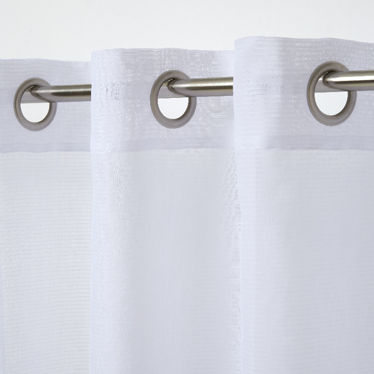 Perdea voal GOODHOME Huka, poliester, 140 x 260 cm, alb