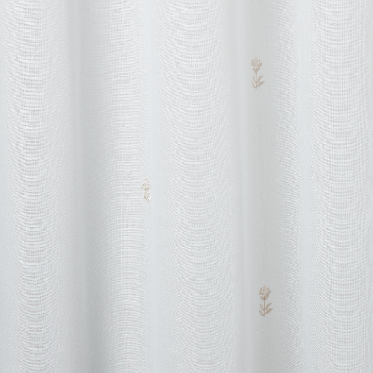 Perdea voal GoodHome Howlite, poliester, 140 x 260 cm, gri deschis
