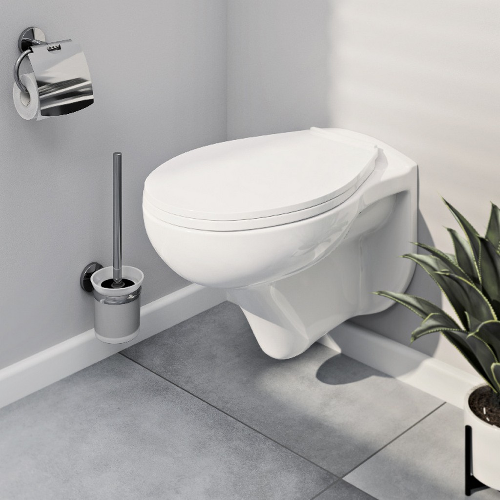 Vas WC suspendat Arkus, portelan, 35 x 53.5 x 39.5 cm, capac polipropilena, alb