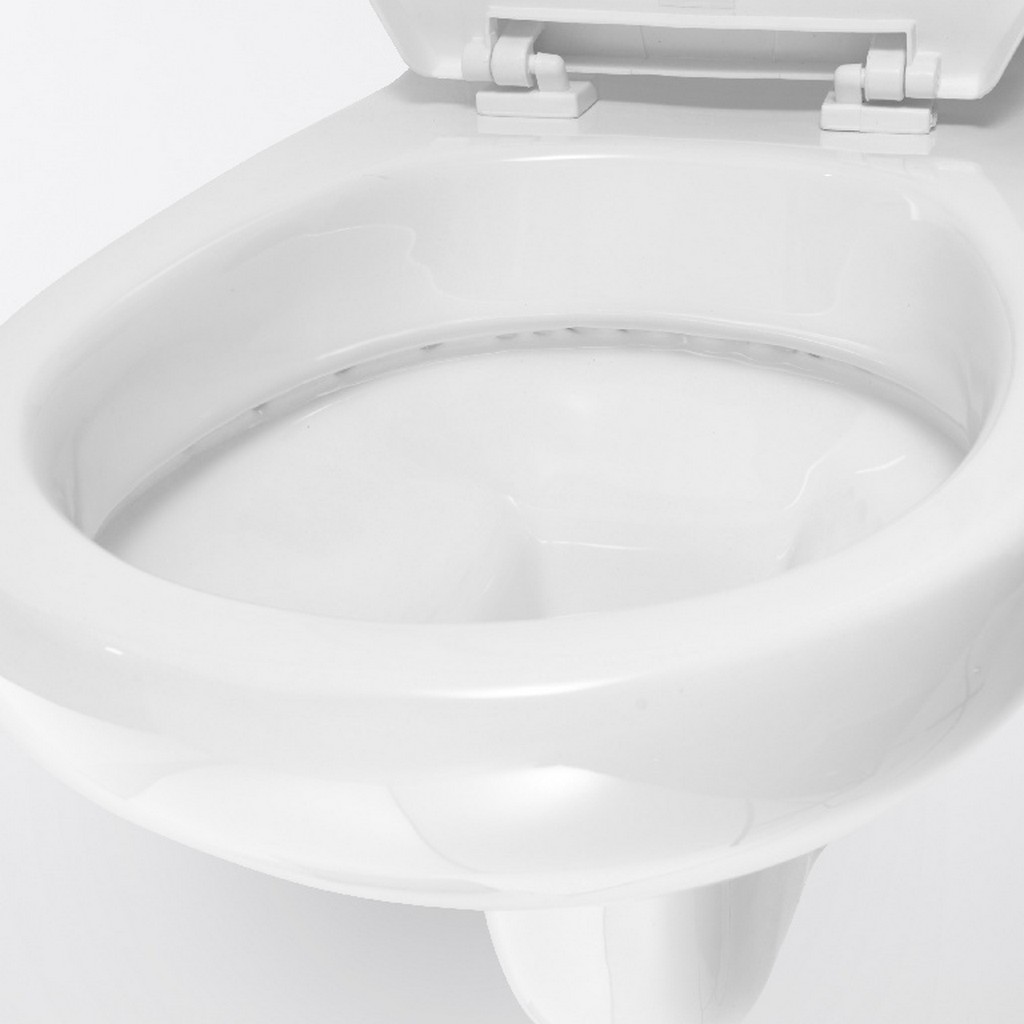 Vas WC suspendat Arkus, portelan, 35 x 53.5 x 39.5 cm, capac polipropilena, alb