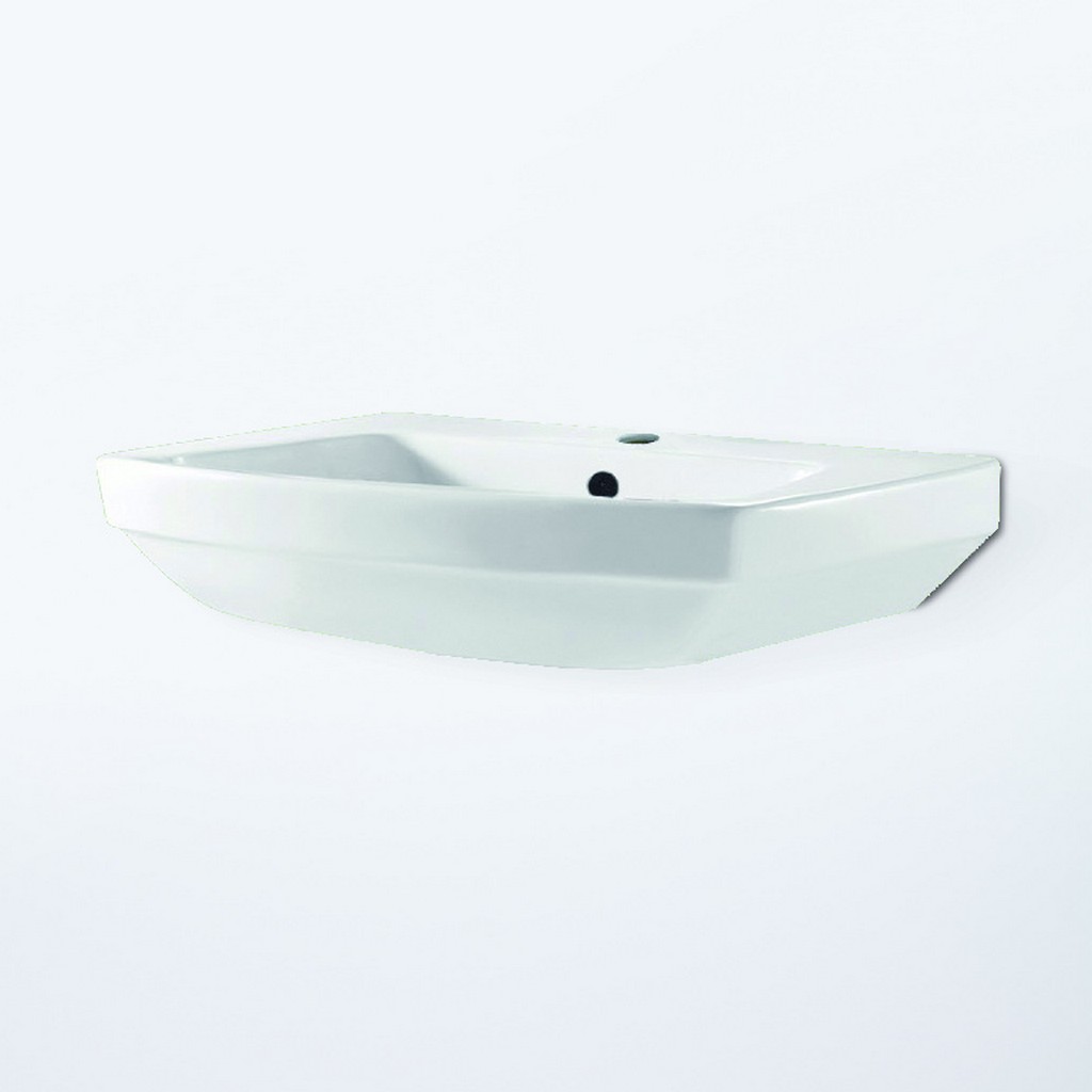 Lavoar baie GOODHOME Zapia, ceramica, 59.5 x 44 cm, alb lucios