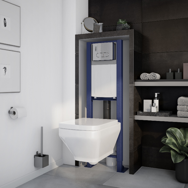 Rezervor incastrat GoodHome Zagar, 36 x 28 x 121.8 cm, 7 l, gri