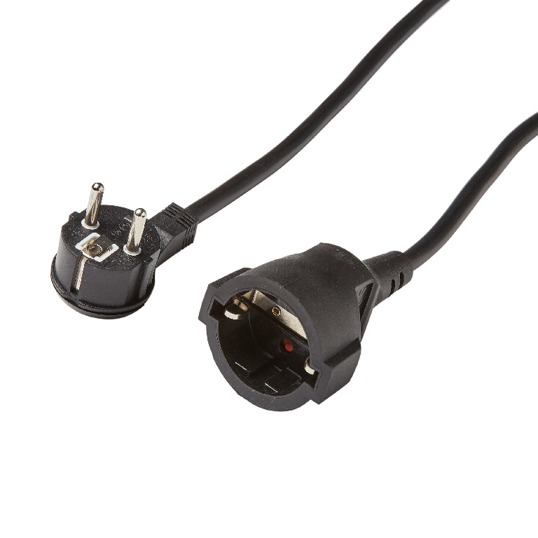 Cablu Prelungitor 1 priza,fisa stecher, negru, 16 A, H05VV-F, 1.5 mmp x 3 m  Diall