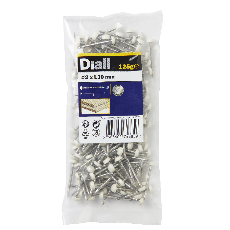 Cuie bituminoase UPVC DIALL, 2 x 30 mm, otel, 125 g 