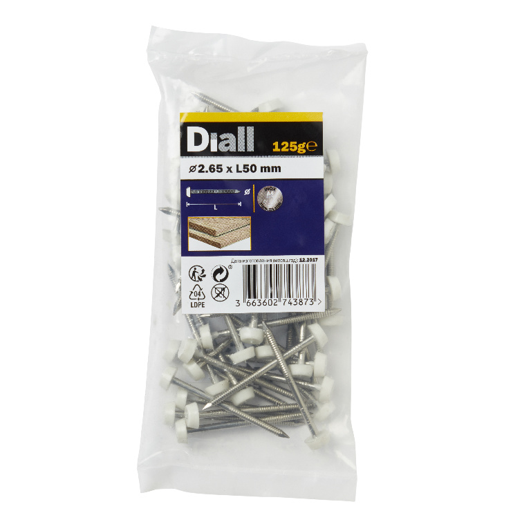 Cuie bituminoase UPVC DIALL, 2.65 x 50 mm, otel, 125g 