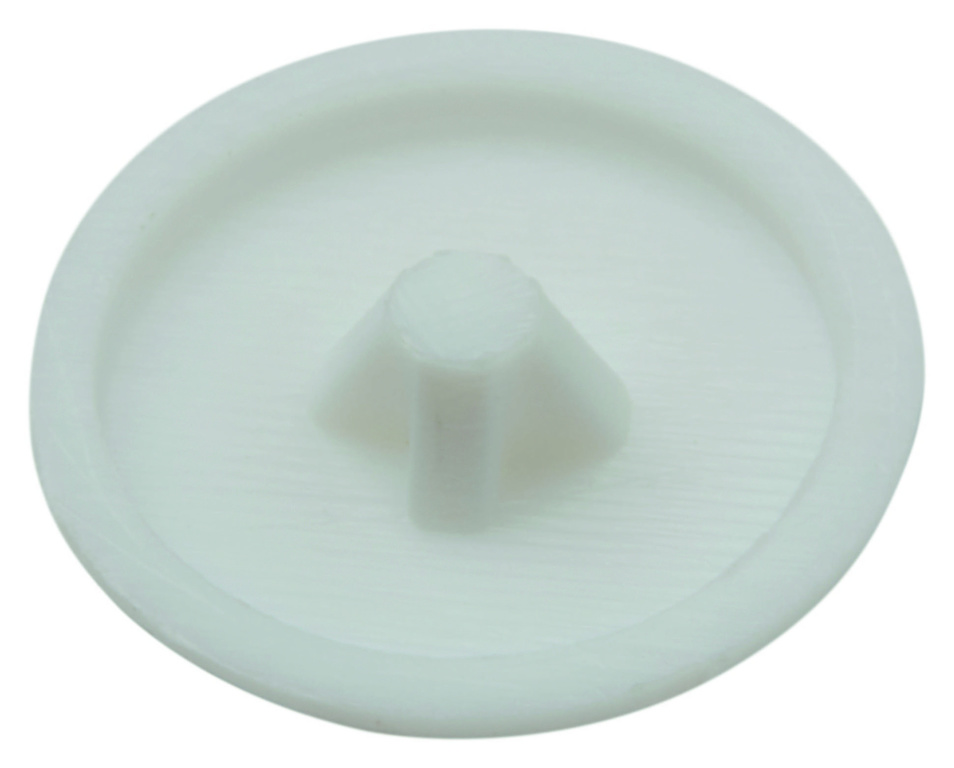 Saiba plata medie Diall, din otel-carbon, diametru 18 mm, 20 bucati, alb
