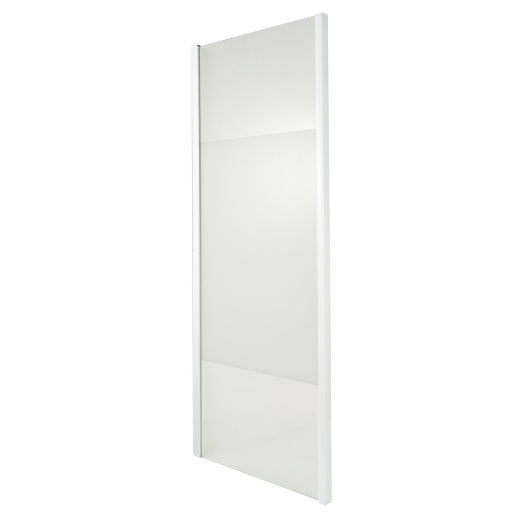 Paravan dus Cooke & Lewis Onega, aluminiu, sticla securizata 5mm, 90 x 190 cm, alb