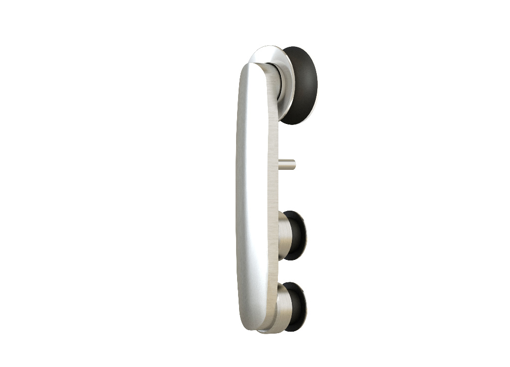 Kit glisare cu perie pentru usa din sticla, inox