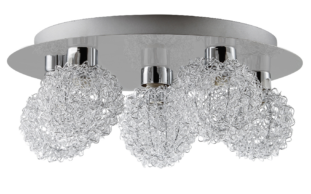 Plafoniera COLOURS Caleus, 6 x 40W, G9, IP20, argintiu