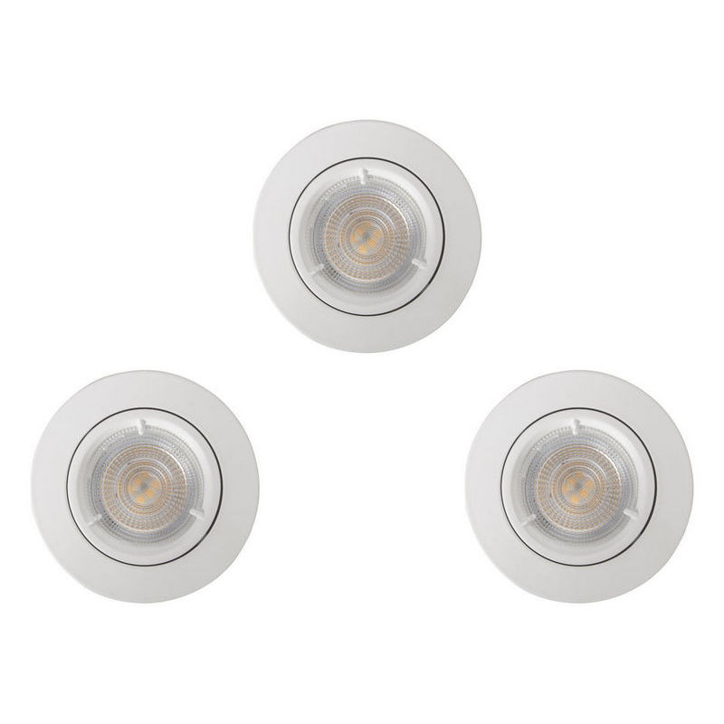 Set 3 spoturi LED COLOURS Caius, 4.9W, 345lm, 2700K, alb