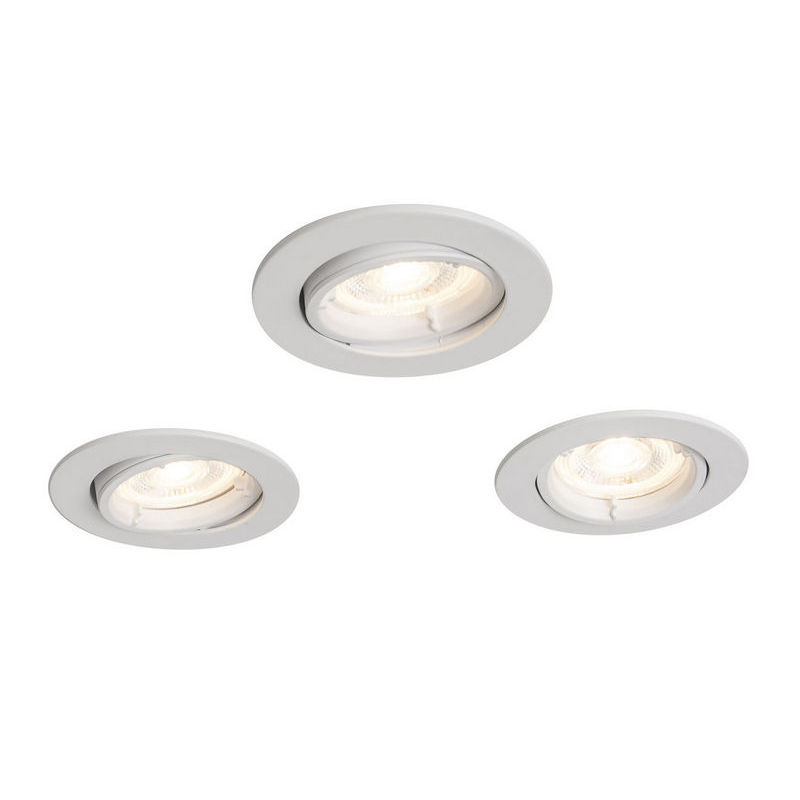 Set 3 spoturi LED COLOURS Caius, 4.9W, 345lm, 2700K, alb