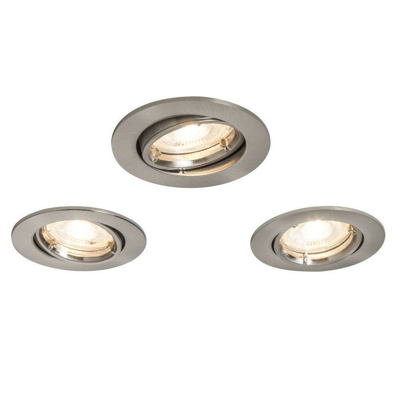 Set 3 spoturi LED COLOURS Caius, 4.9W, 345lm, 2700K, gri