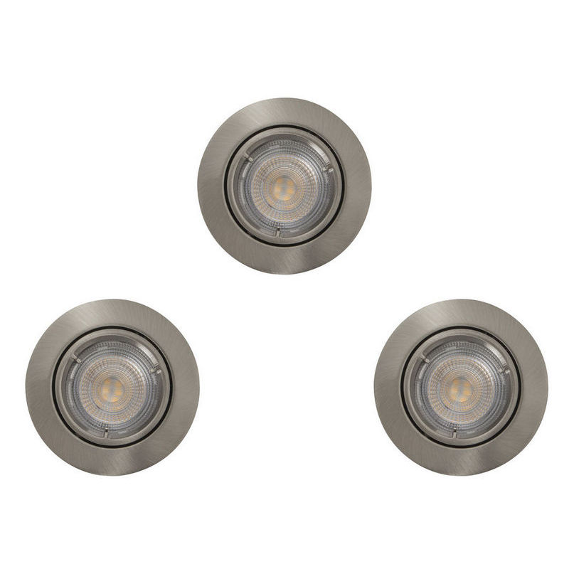 Set 3 spoturi LED COLOURS Caius, 4.9W, 345lm, 2700K, gri