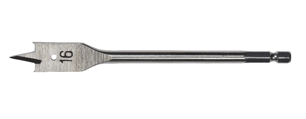 Burghiu plat pentru lemn Universal, gri, 16 mm, otel