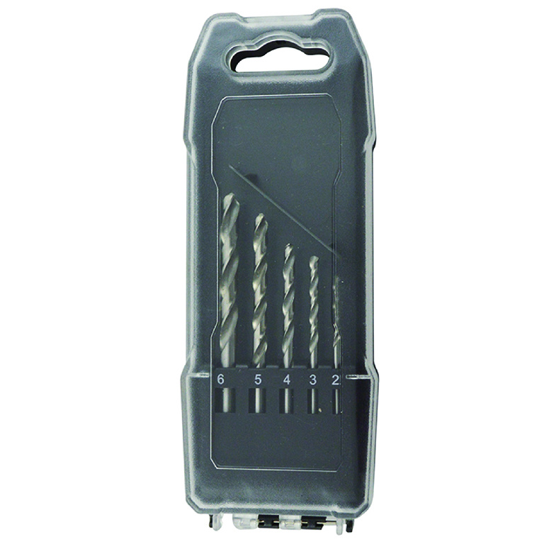 Set burghie pentru metal Universal, HSS, 5 bucati, negru, 65 x 22 mm, otel forjat