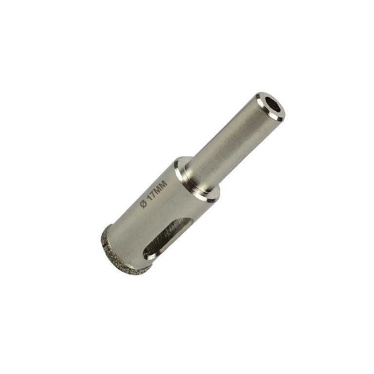 Carota placi ceramice Universal Fit, varf diamant, adancime 35 mm, 17 mm, otel, argintiu