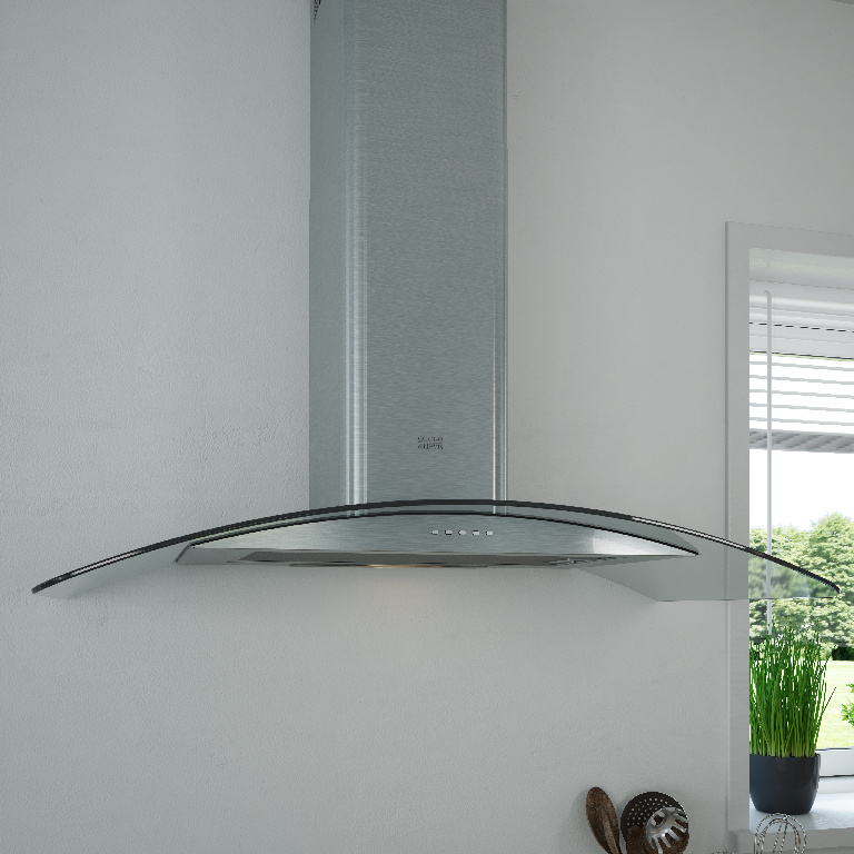 Hota decorativa Cooke & Lewis CLCGS90, 1 motor, 338 m3/h, L 90 cm, inox