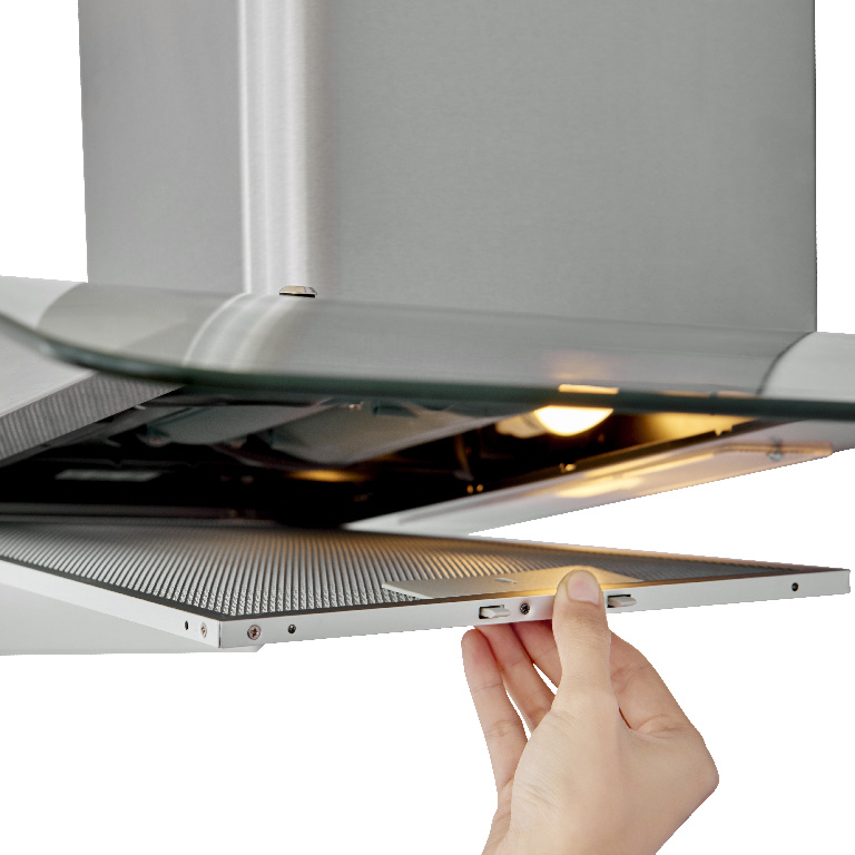 Hota decorativa Cooke & Lewis CLCGS90, 1 motor, 338 m3/h, L 90 cm, inox