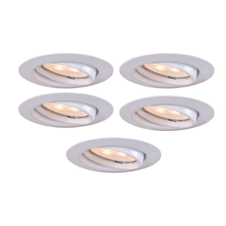 Set 5 spoturi LED, GU10, 3.8W, 230lm, alb