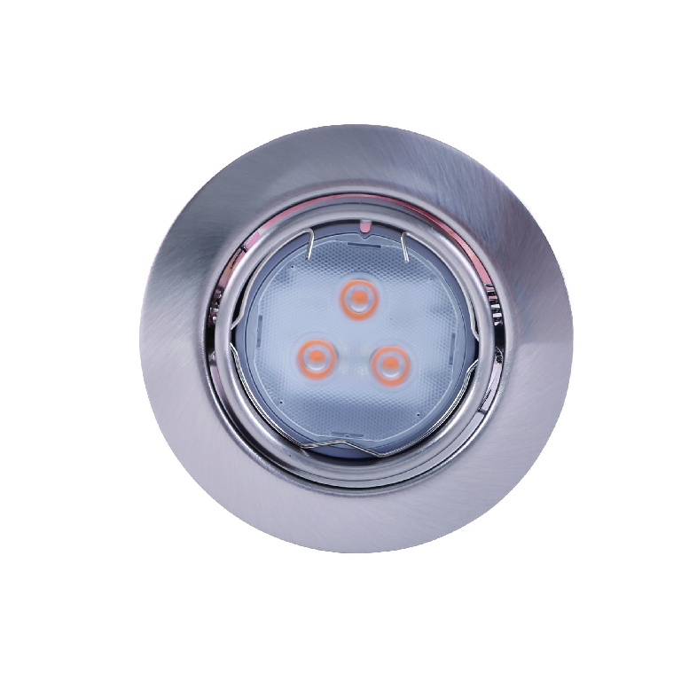 Set 5 spoturi LED, GU10, 3.8W, 230lm, 2700K, argintiu