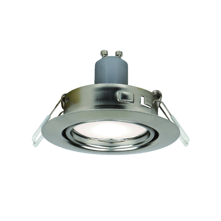 Set 5 spoturi LED, GU10, 3.8W, 230lm, 2700K, argintiu
