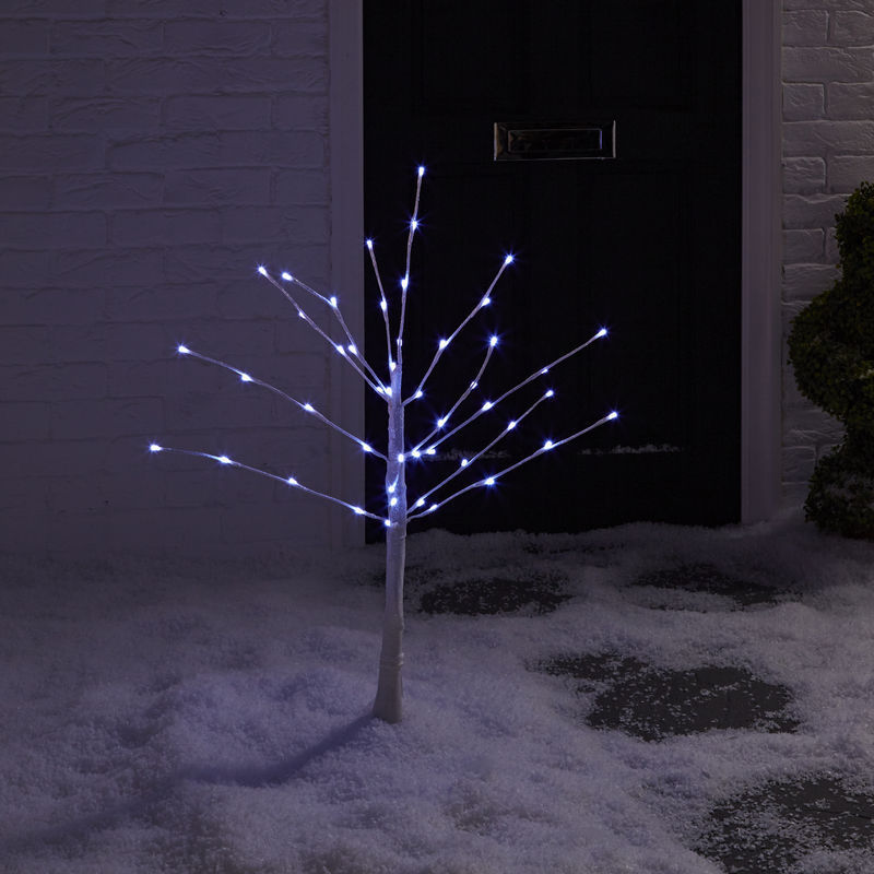 Decoratiune Mesteacan cu LED, 91 cm, alb