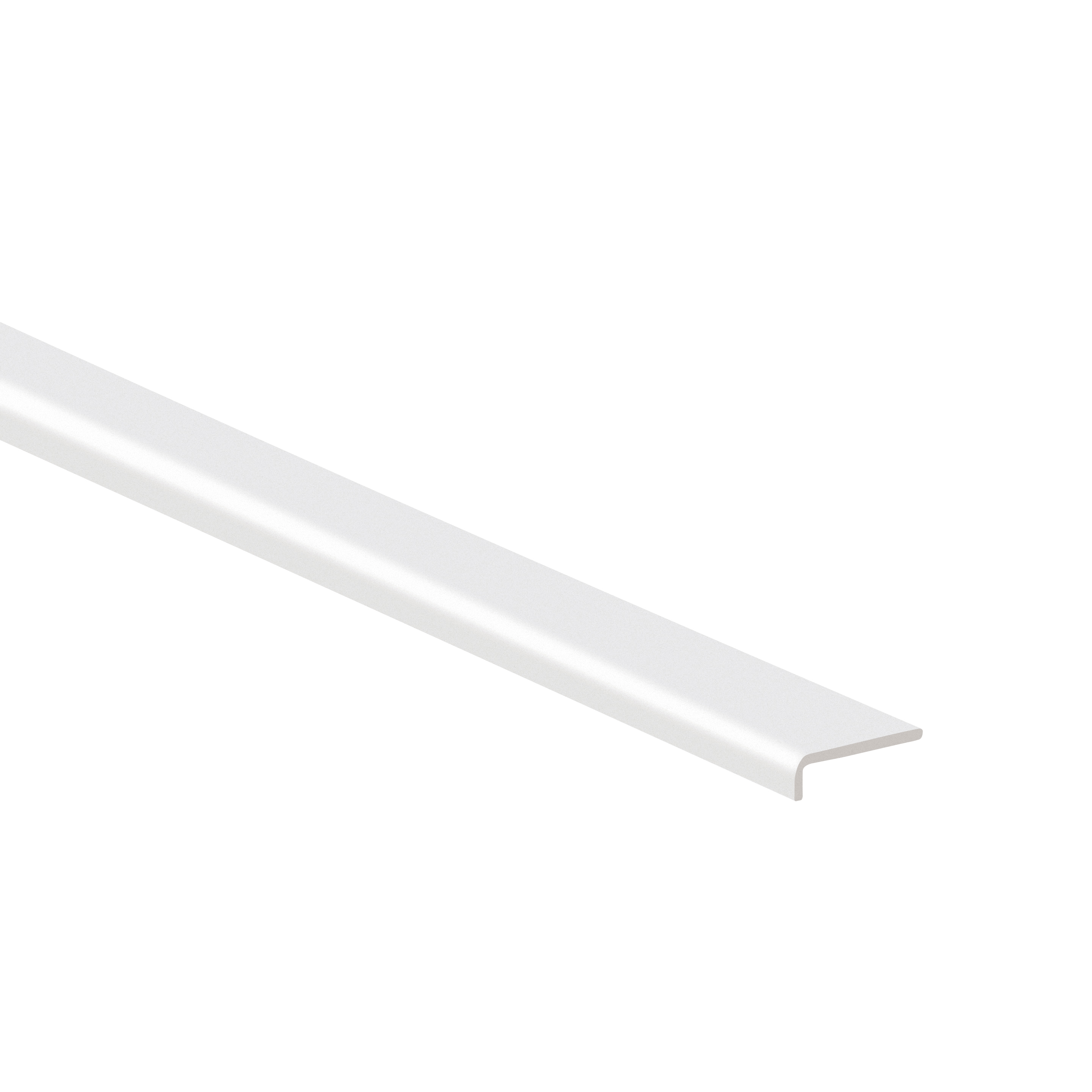Coltar PVC de tip L, 5 x 16 mm, 2.4 m, alb