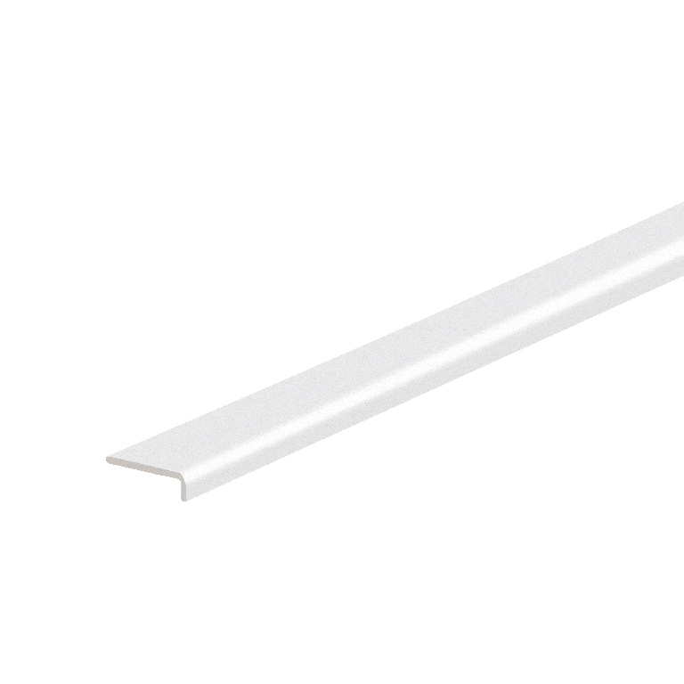 Coltar PVC de tip L, 5 x 16 mm, 2.4 m, alb