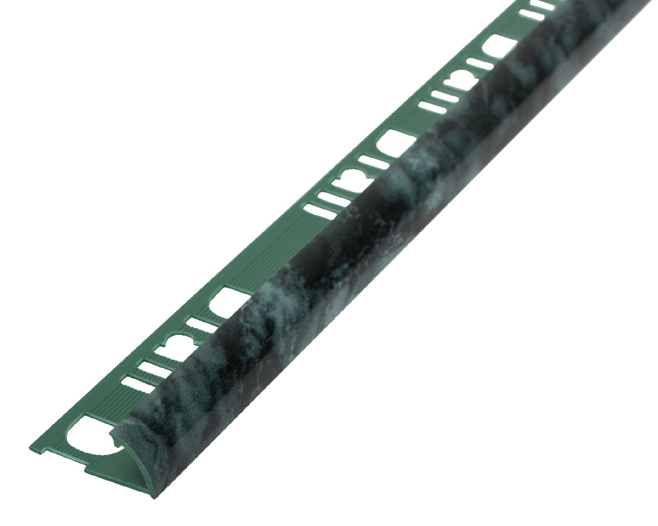 Profil exterior semirotund DIALL, 9 mm, PVC, verde