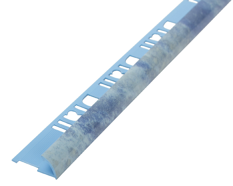 Profil exterior semirotund DIALL, 9 mm, PVC, albastru
