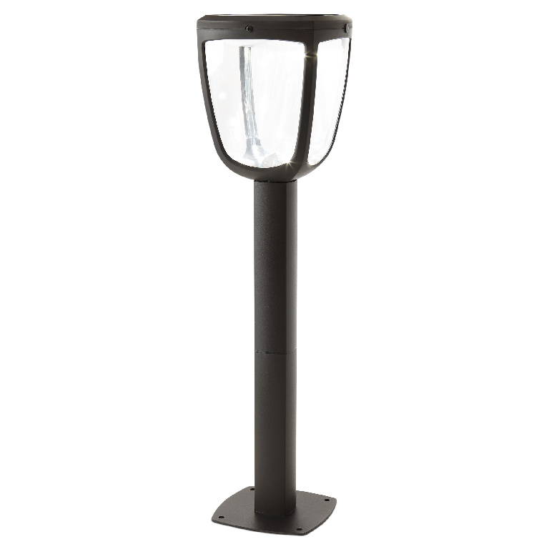 Stalp solar LED BLOOMA Seldovia, 1.9W, 160lm, IP44, senzor de miscare, negru