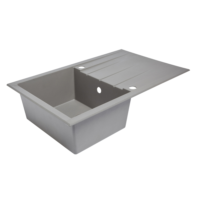 Chiuveta bucatarie COOKE % LEWIS Ising, 1 cuva, picurator reversibil, compozit, gri