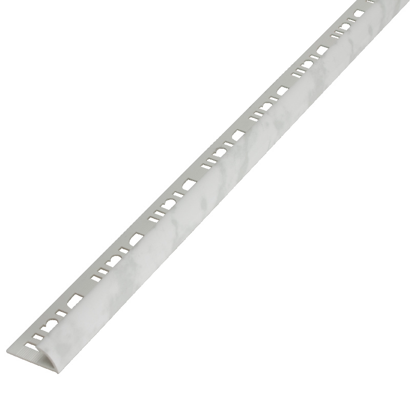 Profil rotund exterior, 9 mm, marmura alba