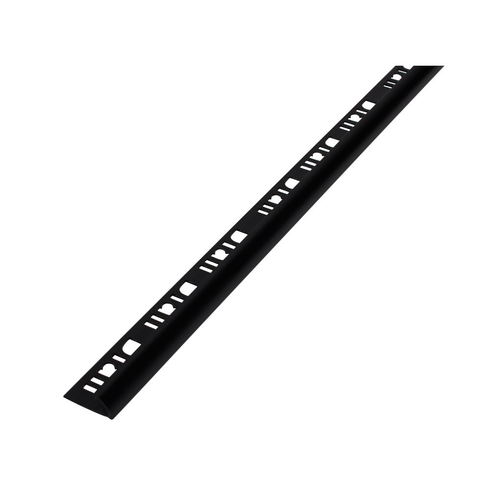 Profil exterior DIALL, PVC, semirotund, 250x2.7 cm, 9 mm, negru