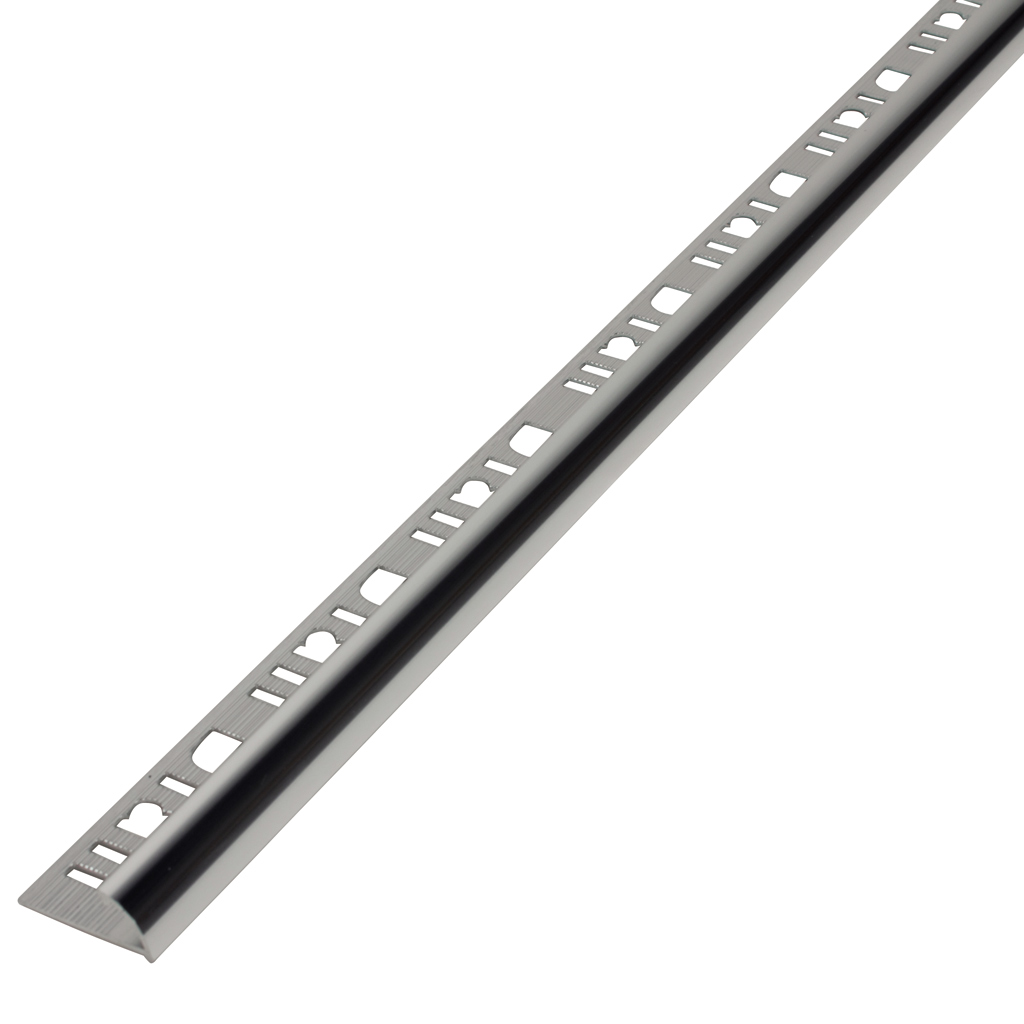 Profil exterior semirotund DIALL, 9 mm x 2.5 m, aluminiu, argintiu