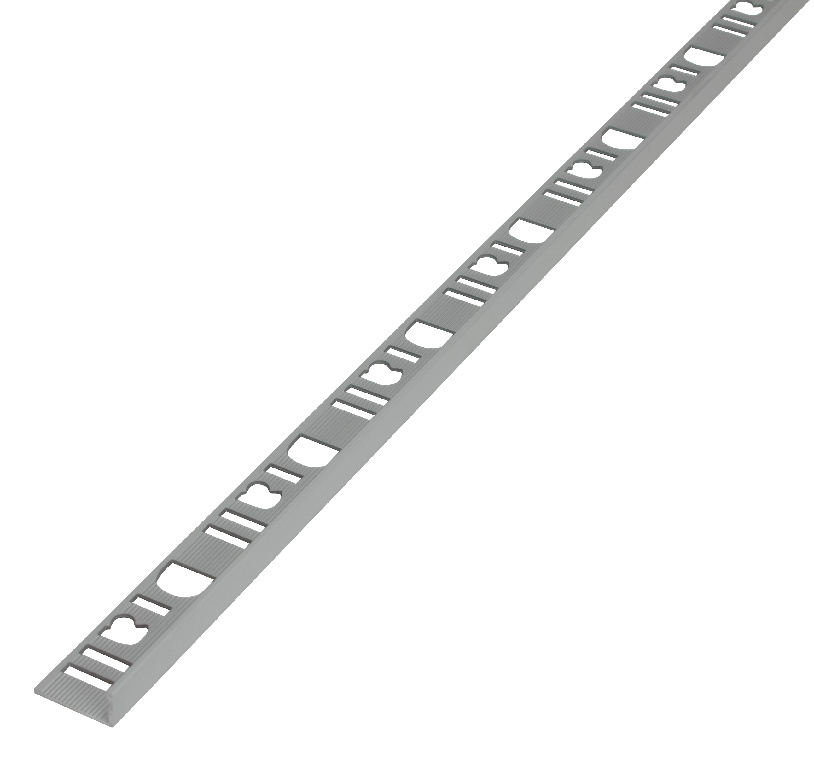 Profil drept, 8 mm, aluminiu, argintiu mat