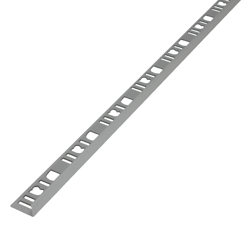 Profil drept, 10 mm, aluminiu, argintiu mat