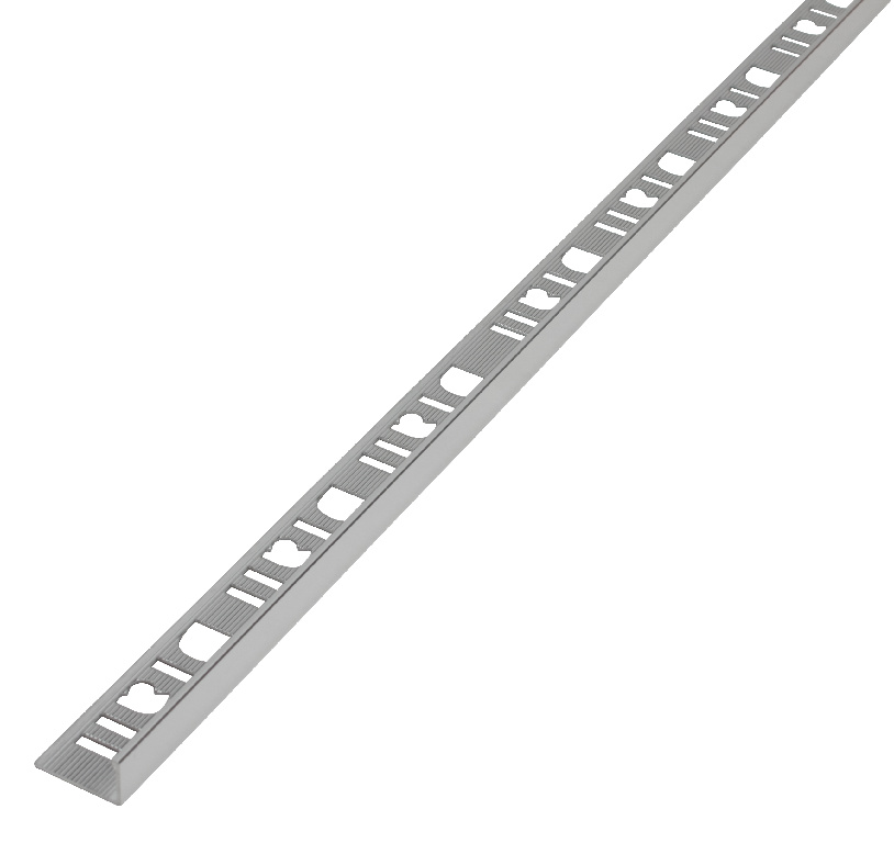 Profil drept, 10 mm, aluminiu, crom